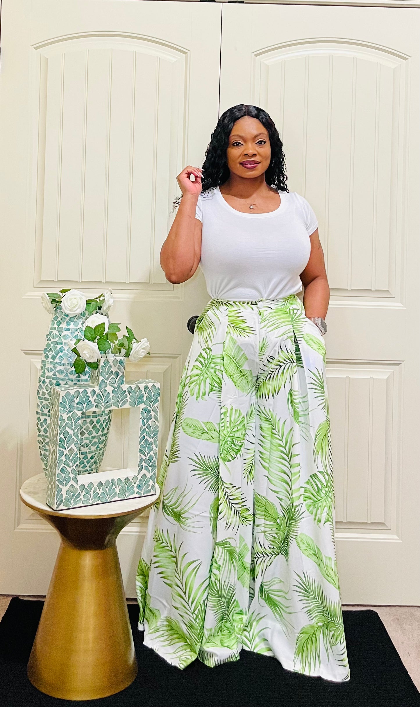 Palm Palazzo Pants