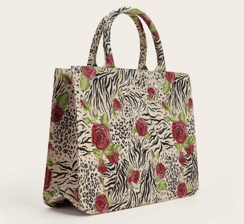 Concrete Rose Tote Bag