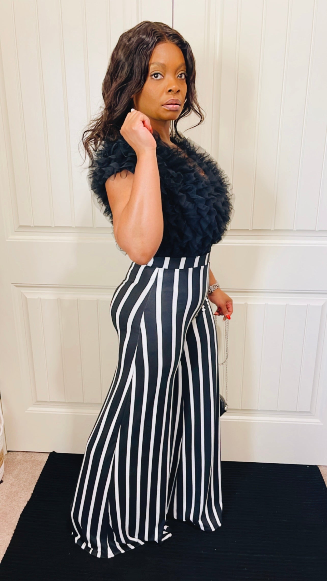 Stripe Wide-leg pants