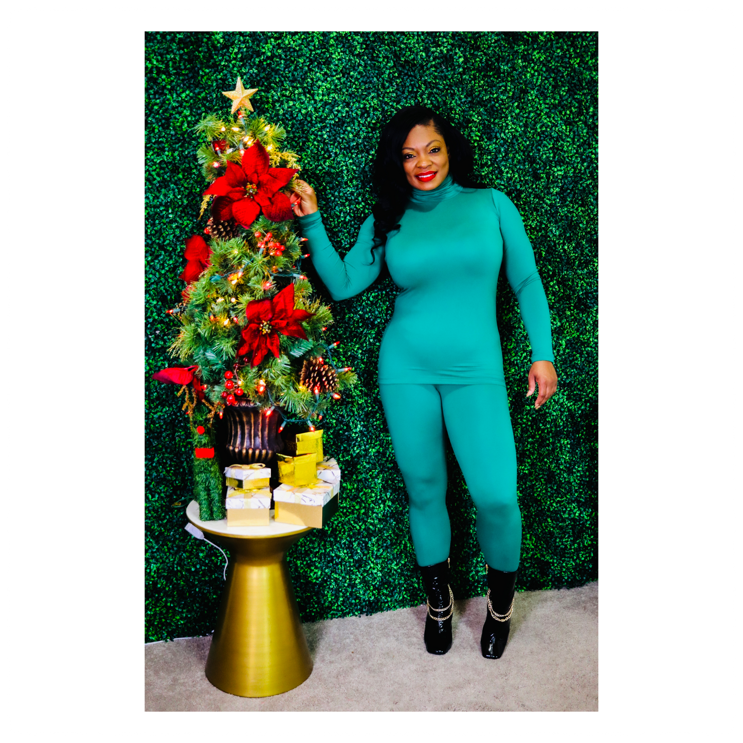NBB Turtleneck Leggings Set (Green)