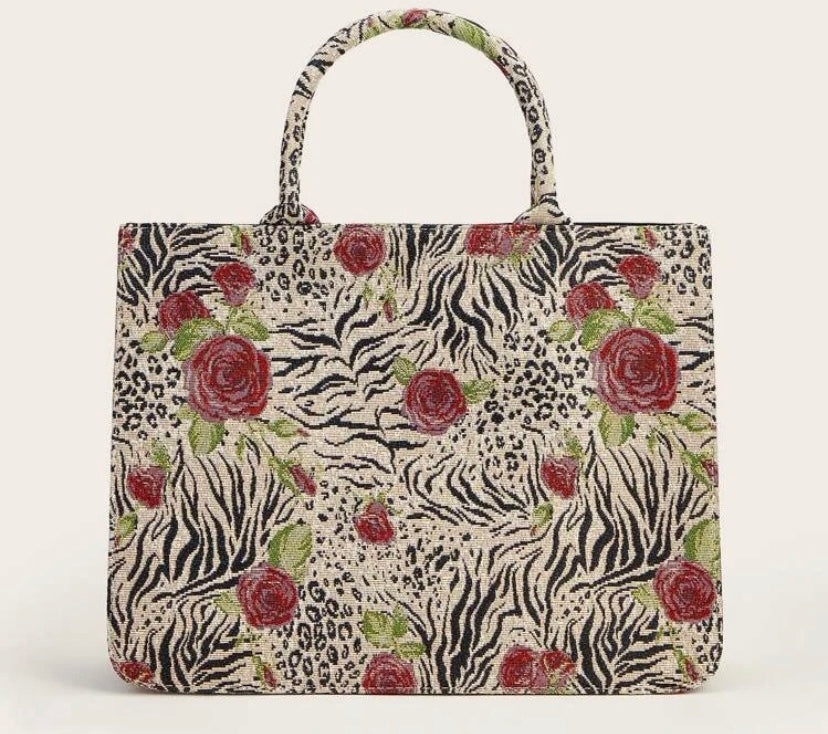 Concrete Rose Tote Bag
